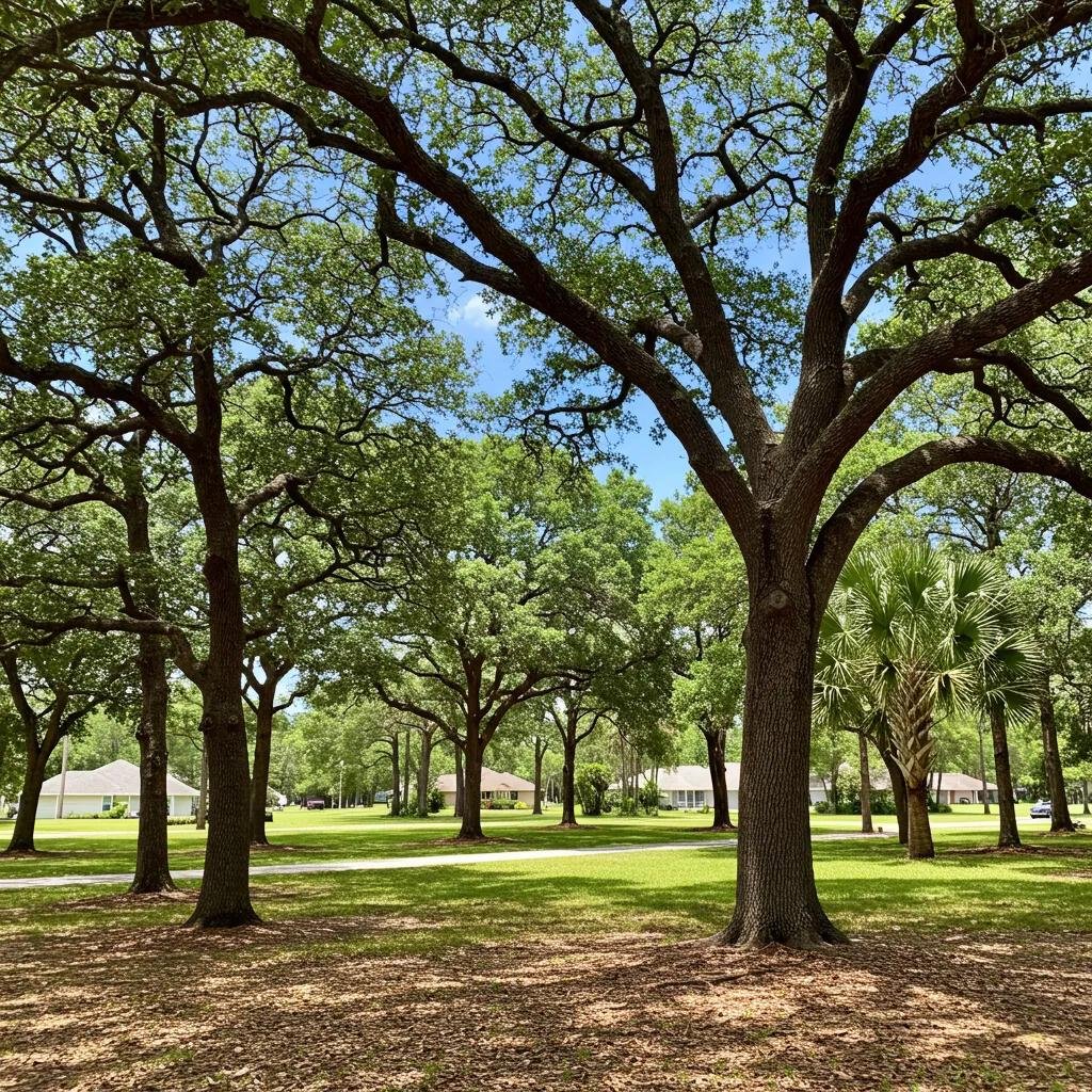 Lush Volusia County landscape with healthy trees representing community well-being and tree care
