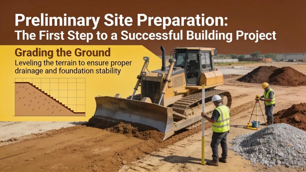 Every successful building project begins with preliminary site preparation, which includes grading the ground